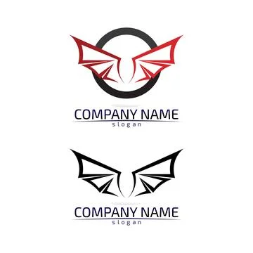 Falcon Wings Logo Template vector icon logo design app イラスト素材