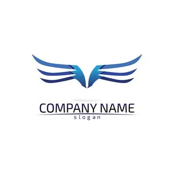 Falcon Wings Logo Template vector icon logo design app Illustrazione stock