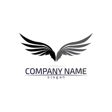 Falcon Wings Logo Template vector icon logo design app Illustrazione stock