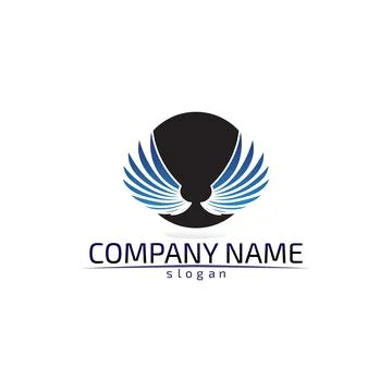 Falcon Wings Logo Template vector icon logo design app Stock Illustration
