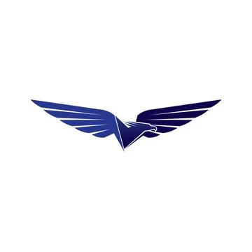Falcon Wings Logo Template vector icon logo design app Illustrazione stock