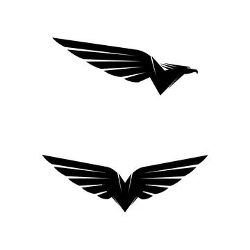 Falcon Wings Logo Template vector icon logo design app Illustrazione stock