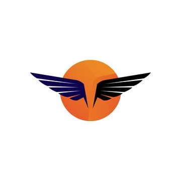 Falcon Wings Logo Template vector icon logo design app Illustrazione stock