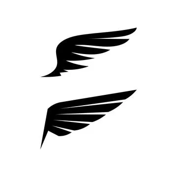 Falcon Wings Logo Template vector icon logo design app Illustrazione stock