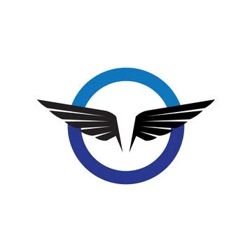 Falcon Wings Logo Template vector icon logo design app Stock Illustration