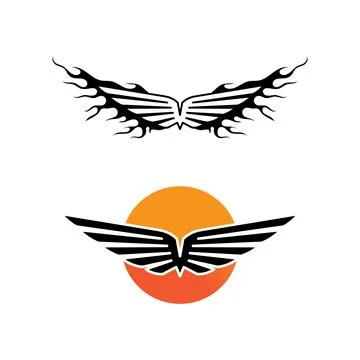 Falcon Wings Logo Template vector icon logo design app 스톡 일러스트