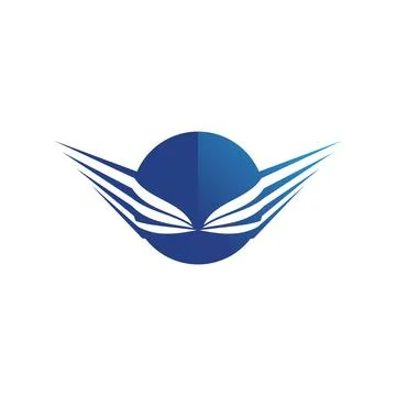 Falcon Wings Logo Template vector icon logo design app Stock Illustration
