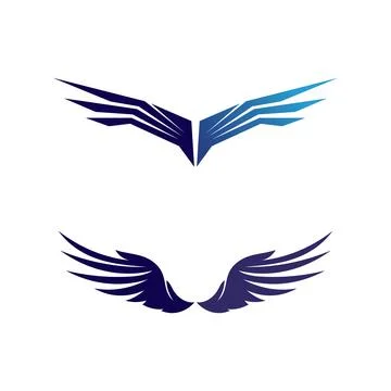 Falcon Wings Logo Template vector icon logo design app Illustrazione stock