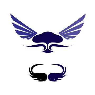 Falcon Wings Logo Template vector icon logo design app Stock Illustration