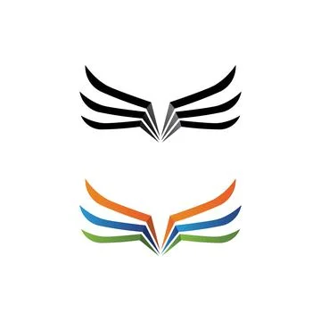 Falcon Wings Logo Template vector icon logo design app Stock Illustration