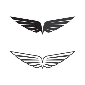 Falcon Wings Logo Template vector icon logo design app Illustrazione stock