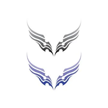 Falcon Wings Logo Template vector icon logo design app 스톡 일러스트