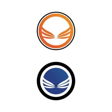 Falcon Wings Logo Template vector icon logo design app Stock Illustration