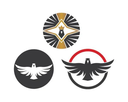 Falcon,eagle logo icon vector illustration design Stock Illustration