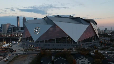 Falcons Stadium with Sunset in Background 動画素材 98571105