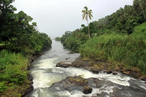 Falefa waterfall Stock Photos
