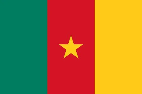 Falg of Cameroon Stock Illustration