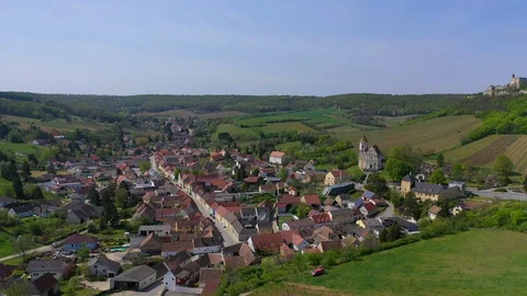 Falkenstein in Weinviertel, Lower Austria during summer Stock Footage 129092095