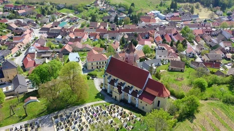 Falkenstein in Weinviertel, Lower Austria during summer. Stock Footage 129092190