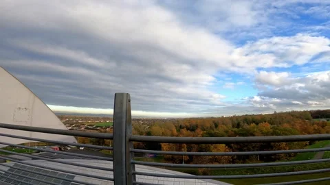 Falkirk Wheel Boat Ride Experience Entering Lift at Top Stock Footage 332289846