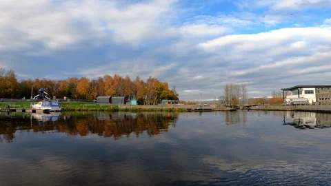 Falkirk Wheel Boat Ride Experience View from Boat at Bottom of Lift Stock Footage 332290904