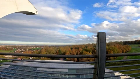 Falkirk Wheel Boat Ride Experience View from Top While Descending 2x Speeded Up Stock Footage 332938455