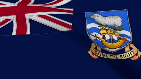 Falkland Islands Flag Loop Video stock 241147719