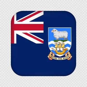 Falkland Islands square flag with gradient. Vector illustration. Stock-Illustration