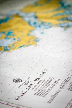 Falkland Map Stock Photos