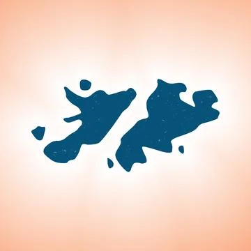 Falklands shape on gradient background. Country map with scratch texture . .. Stock Illustration