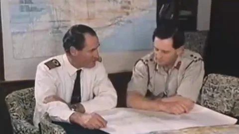 Falklands War. The offensive of the British troops. Apr1982  (2) Video stock 232879098