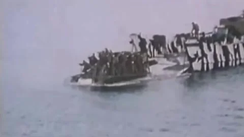 Falklands War. The offensive of the British troops. Apr1982  (3) Video stock 232879132