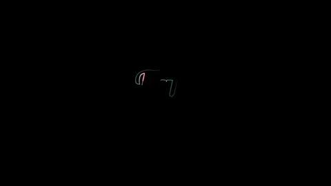 Fall 4k color electric text graphic effect animation over black backgrond. Stock Footage 128563041
