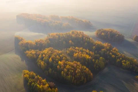 Fall aerial landscape Stock Photos