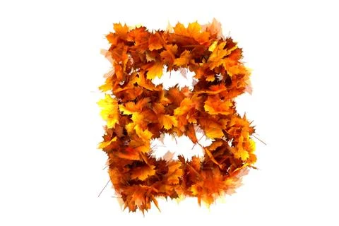 Fall  alphabet letter B Stock Illustration