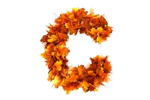Fall  alphabet letter C Stock Illustration