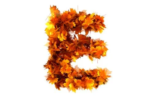 Fall  alphabet letter E Stock Illustration