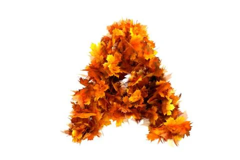 Fall  alphabet letter A 스톡 일러스트