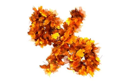 Fall  alphabet letter % Stock Illustration