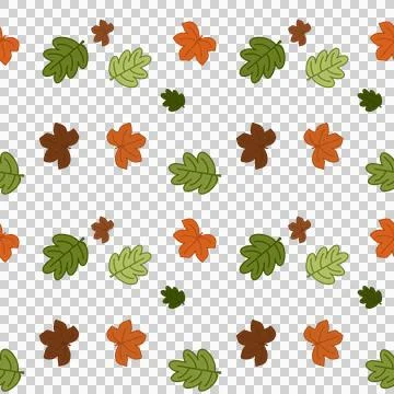 Fall and autumn leaf seamless pattern design. 스톡 일러스트