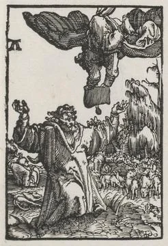 The Fall and Redemption of Man: The Message of the Angel to Joachim, 1515. .. イラスト素材