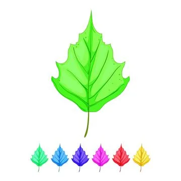 Fall autumn leaf cartoon vector graphic Illustrazione stock