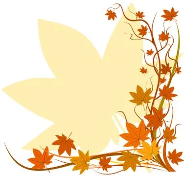 Fall background, autumn leaf Stock Illustration
