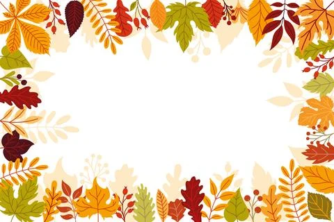 Fall background with colorful leaves Stock Illustration