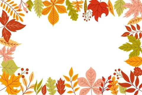 Fall background with colorful leaves Stock Illustration