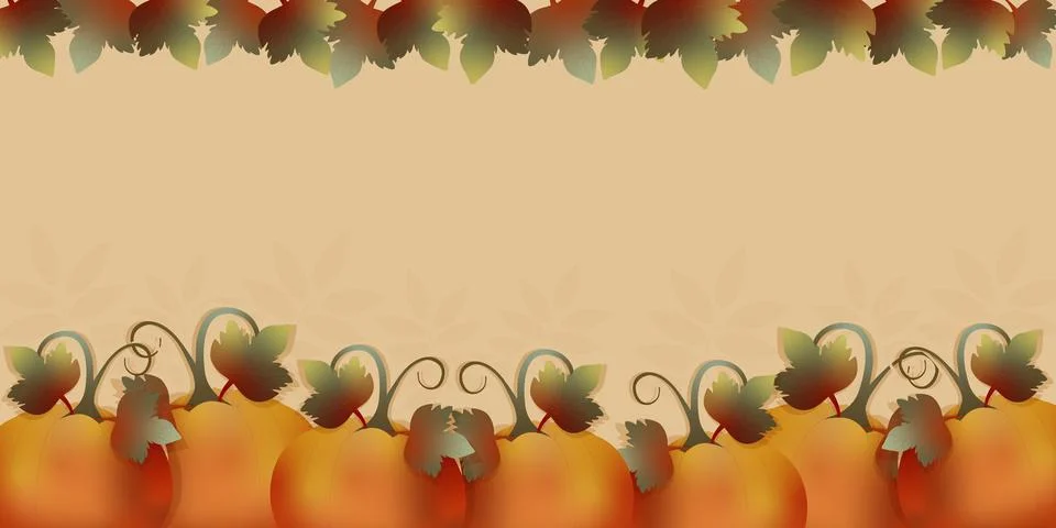 Fall background with gradient pumpkins Stock Illustration