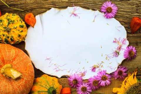 Fall background old board space text Stock-Fotos