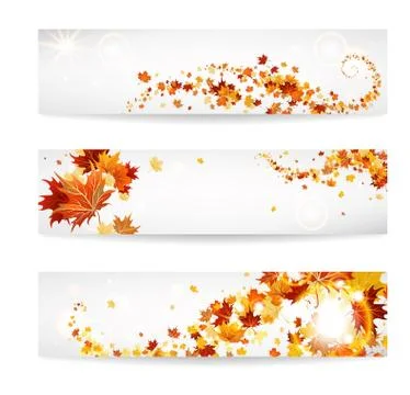Fall banners Stock Illustration