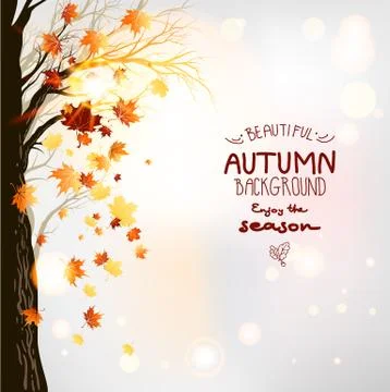 Fall beautiful background Stock Illustration
