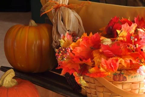 Fall Bench Right Far Stock Photos